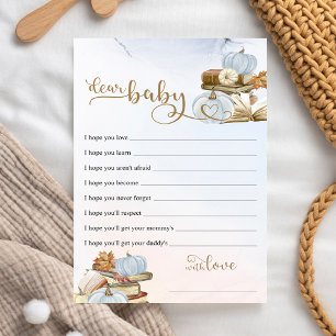 Fall Book Theme Baby Shower Wishes for Baby Game