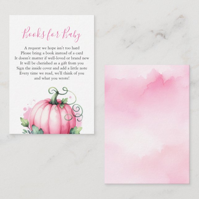 Fall Books For Baby Enclosure Cards (Front/Back)