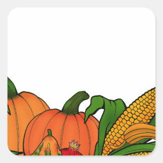 fall border square sticker