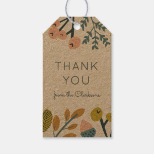 Fall Botanical Thank You Gift Tags