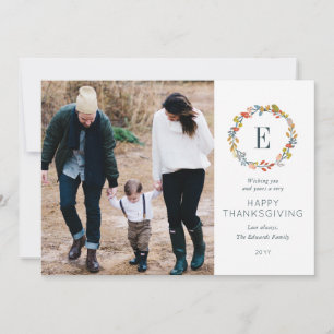 Fall Botanical Thanksgiving Photo Card