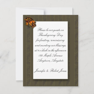 Fall Bounty Cornucopia Thanksgiving Invitation
