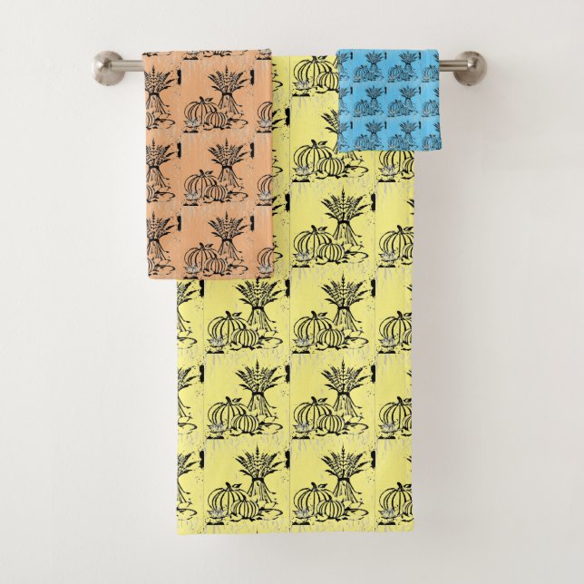 Fall Bounty Sketch Hand Towel (Insitu)
