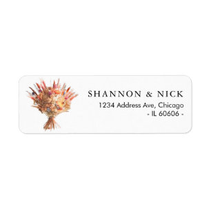 Fall Bouquet Return Address Labels