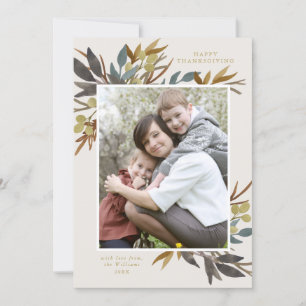 Fall Bouquet Thanksgiving Photo Card