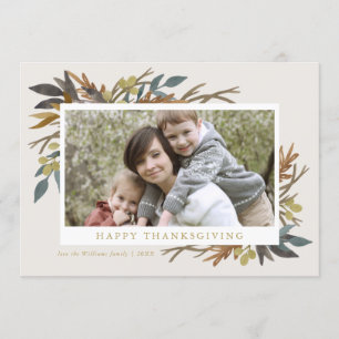 Fall Bouquet Thanksgiving Photo Card
