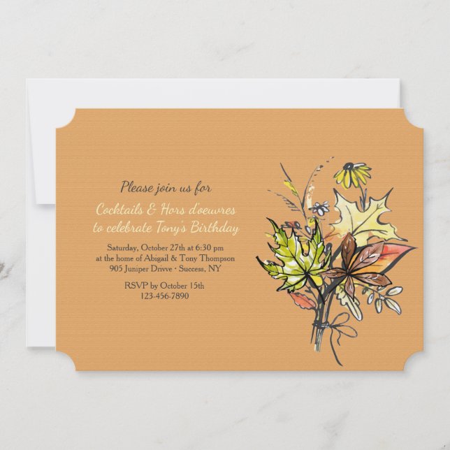 Fall Bouquet Two Invitation (Front)