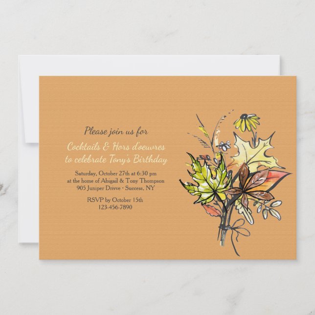 Fall Bouquet Two Invitation (Front)