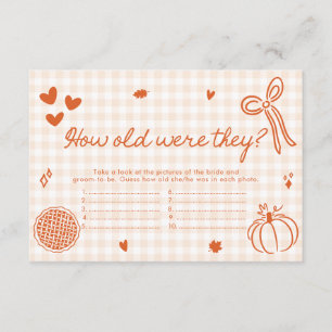 Fall Bow Hand Drawn How Old Were They Game Enclosure Card