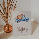 Fall Boy Baby Shower Blue Pumpkin Truck Favours