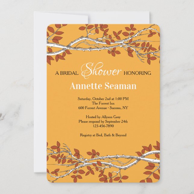 Fall Branch Borders Invitation (Front)