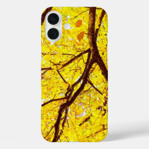 Fall branches - golden yellow iPhone 16 plus case
