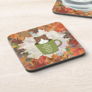 Fall Break Cat Coaster