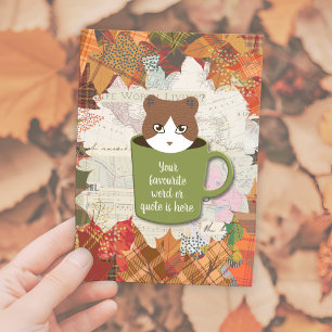 Fall Break Cat  Postcard