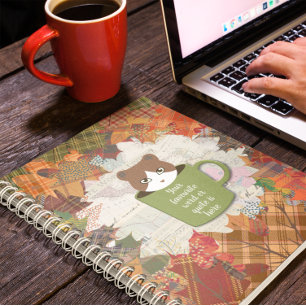 Fall Break Cat Spiral Photo Notebook
