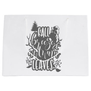 Fall Breeze and Autumn Leaves Large Gift Bag