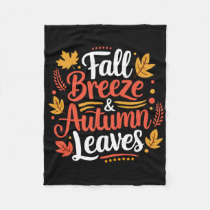 Fall Breeze Autumn Leaves Maple Leaf For Women Gir Fleece Blanket