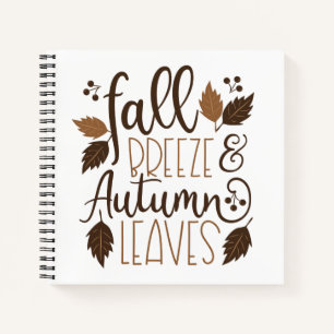 Fall Breeze Autumn Leaves Notebook