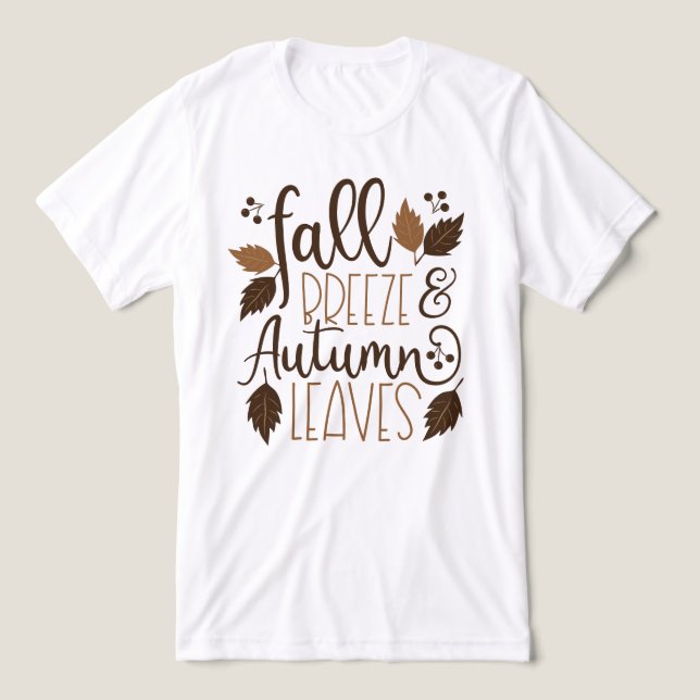 Fall Breeze Autumn Leaves Tri-Blend Shirt (Design Front)