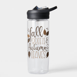 Fall Breeze Autumn Leaves Water Bottle