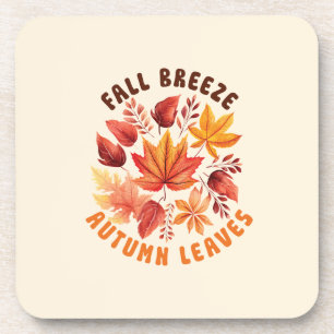 Fall Breeze, Autumn Leaves –Whimsical Fall Foliage Coaster