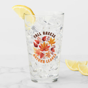 Fall Breeze, Autumn Leaves –Whimsical Fall Foliage Glass