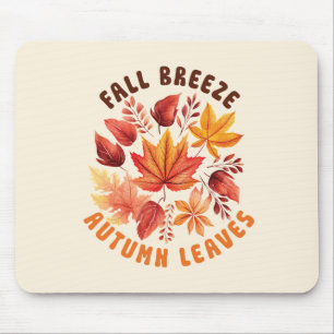 Fall Breeze, Autumn Leaves –Whimsical Fall Foliage Mouse Mat