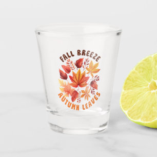 Fall Breeze, Autumn Leaves –Whimsical Fall Foliage Shot Glass