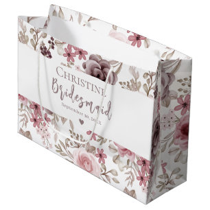 Fall Bridal Shower Bridesmaid Minimalist Large Gift Bag