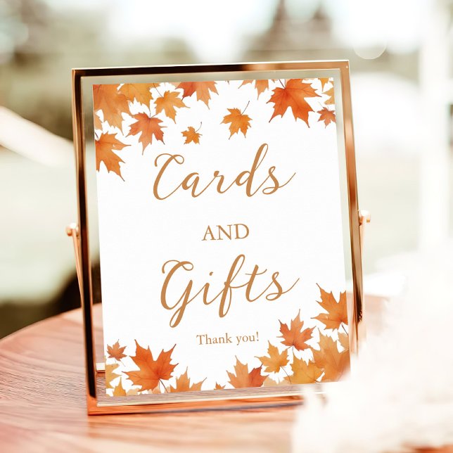 Fall Bridal Shower Cards and Gifts Poster (Creator Uploaded)