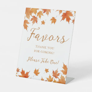 Fall Bridal Shower Favors Pedestal Sign