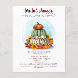 Fall Bridal Shower Invitation budget