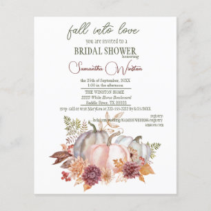 Fall Bridal Shower Invitation Budget