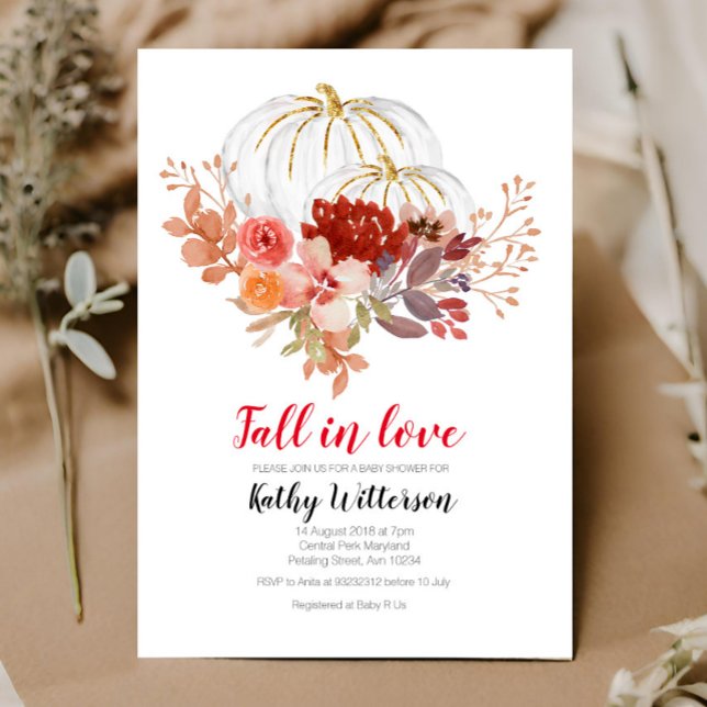 Fall Bridal Shower Invitation Burgundy (Creator Uploaded)