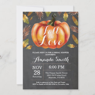Fall Bridal Shower Invitation Card Chalkboard