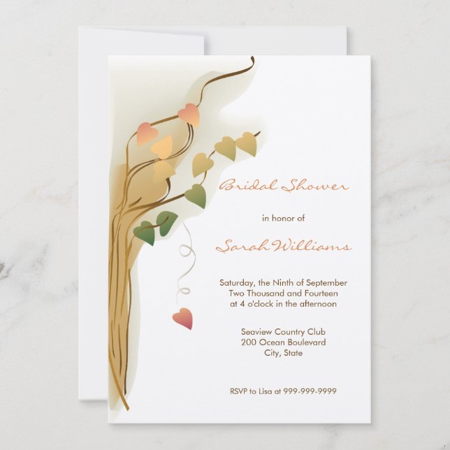 Fall Bridal Shower Invitations (Front)