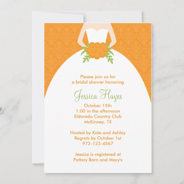 Fall Bridal Shower Invitations (Front)