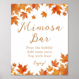 Fall Bridal Shower Mimosa Bar Poster