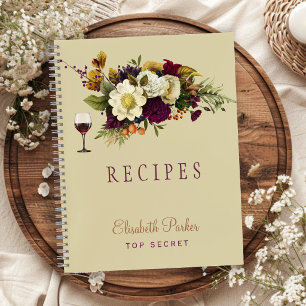 Fall bridal shower personalised recipe book
