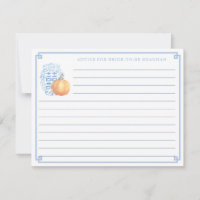 Fall Bridal Shower Pumpkin Advice For Bride Card