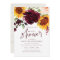 Fall Bridal Shower Sunflower Roses Burgundy Red