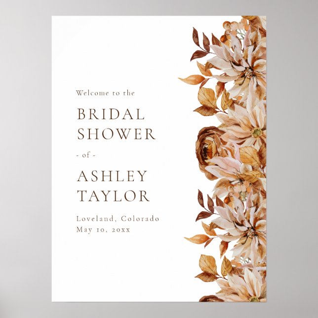 Fall Bridal Shower Welcome Poster (Front)