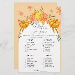 Fall Bridal - what's in your purse game
