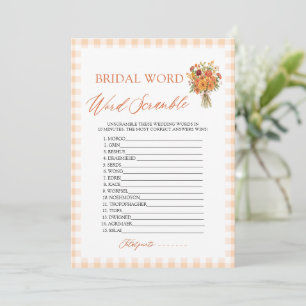 Fall Bridal Word Scramble Bridal Shower Game Invitation