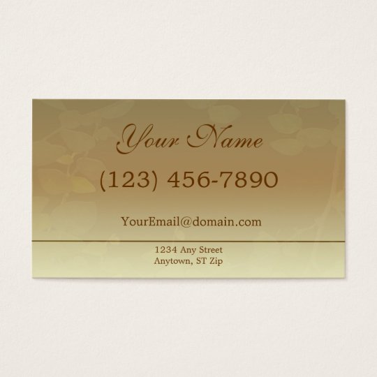 Fall Brown Business Card