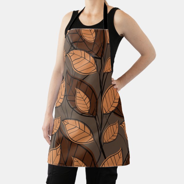 Fall Brown Leaves  Apron (Insitu)