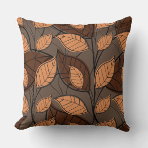 Fall Brown Leaves Cushion