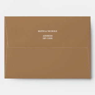 Fall Brown Wedding Envelope