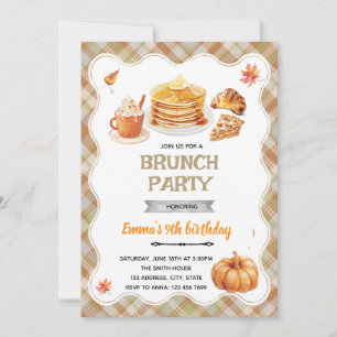 Fall brunch party invitation