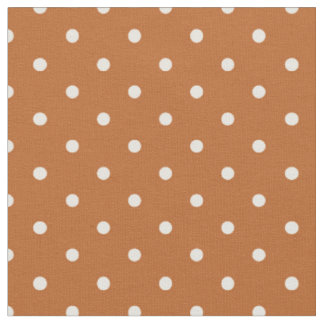 Fall Burnt Orange Classic Polka Dot Pattern Autumn Fabric